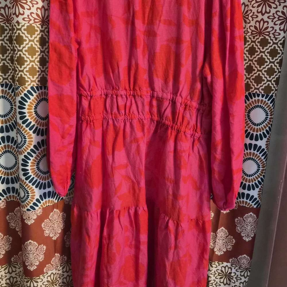 kate spade Fuchsia and Red Floral Drawstring Waist Tunic Dress - Picture 2 of 6
